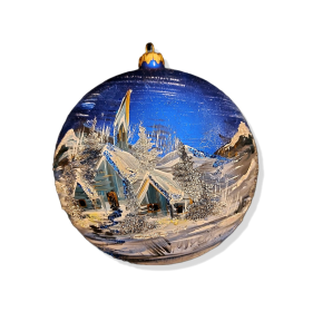 Bombka szklana 15 cm ręcznie malowana by Arreath polskie rękodzieło